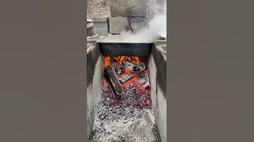 Wood fired maple syrup evaporator in action! Homemade maple syrup almost ready!  #shorts