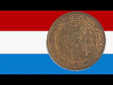 Netherlands 1941 2 1/2 Cents Coin