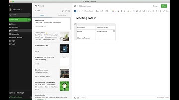 Create & Edit Tables using Evernote for desktop