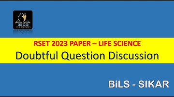 RSET 2023 - Challenge Official Answer Key (Life Science)