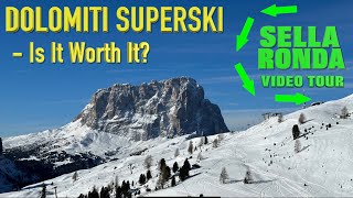 Dolomiti SuperSki SELLARONDA Ski Route Video Tour  Is It Worth It? (4K, Insta360 X3)