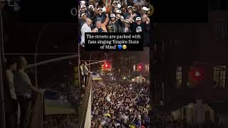 Knicks Fans Sing "Empire State of Mind" After Winning the NBA Finals 🗽 #nba #nbafinals