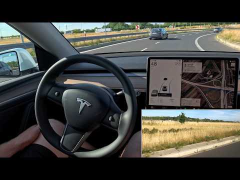 Tesla Autopilot: European Full Self-Driving Review. Traffic Jam & Highway Assist, FSD