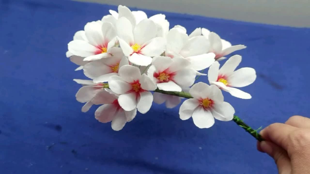 简易手工花—油桐花教程,创意纸艺手工花,人工造花,卫生纸做花,纸巾花详解教程 - YouTube