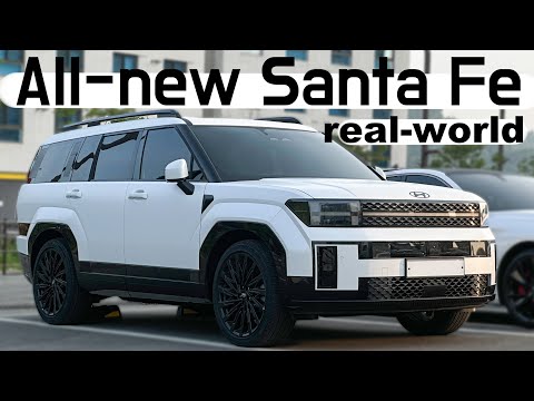 All-New 2024 Hyundai Santa Fe Spotted &amp; First Look - the Black Ink edition