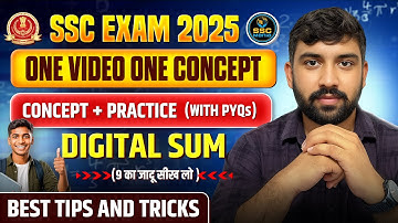 "Digital Sum Method🔥 for SSC CGL | 1 Trick = 10 Question Solve" #ssc #maths #sscpreparation #ssccgl