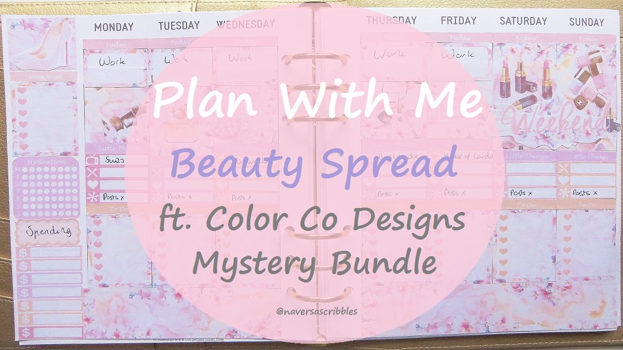 Plan With Me - Beauty Spread ft. Color Co Designs Beauty Themed Bundle