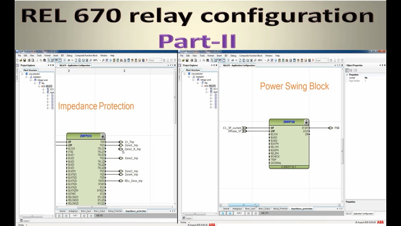 REL 670 Relay Configuration Part-II | Distance relay Configuration Part