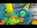 Marble Run Race ASMR ☆ Somen Slider Infinite Loop & Transparent Winding Course