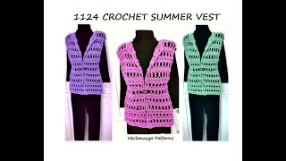 SUMMER VEST CROCHET PATTERN, #1124