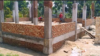 গ্রামে দুই তলা ফাউন্ডেশন দিয়ে ৪ রুমের ১তলা বাড়ি নির্মাণ। বাড়ির ডিজাইন। ৪ bedroom house design❤️