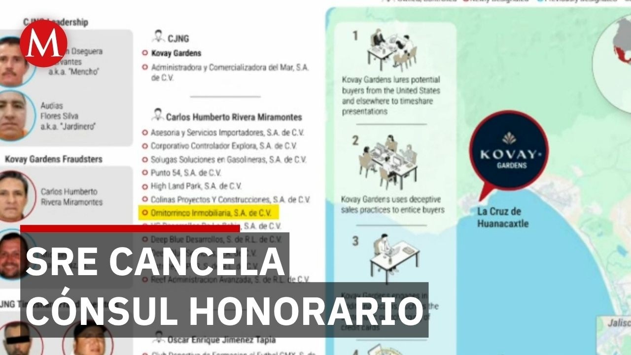 SRE cancela cónsul honorario en Guadalajara por presuntos vínculos con CJNG