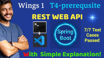 TCS Wings 1 T4 SpringBoot - RestWebAPI | T4  Pre-requisite  |  #springboot  #tcs #wings1
