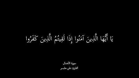 وَمَا رَمَيْتَ إِذْ رَمَيْتَ وَلَٰكِنَّ اللَّهَ رَمَىٰ | القارئ علي جابر | سورة الأنفال