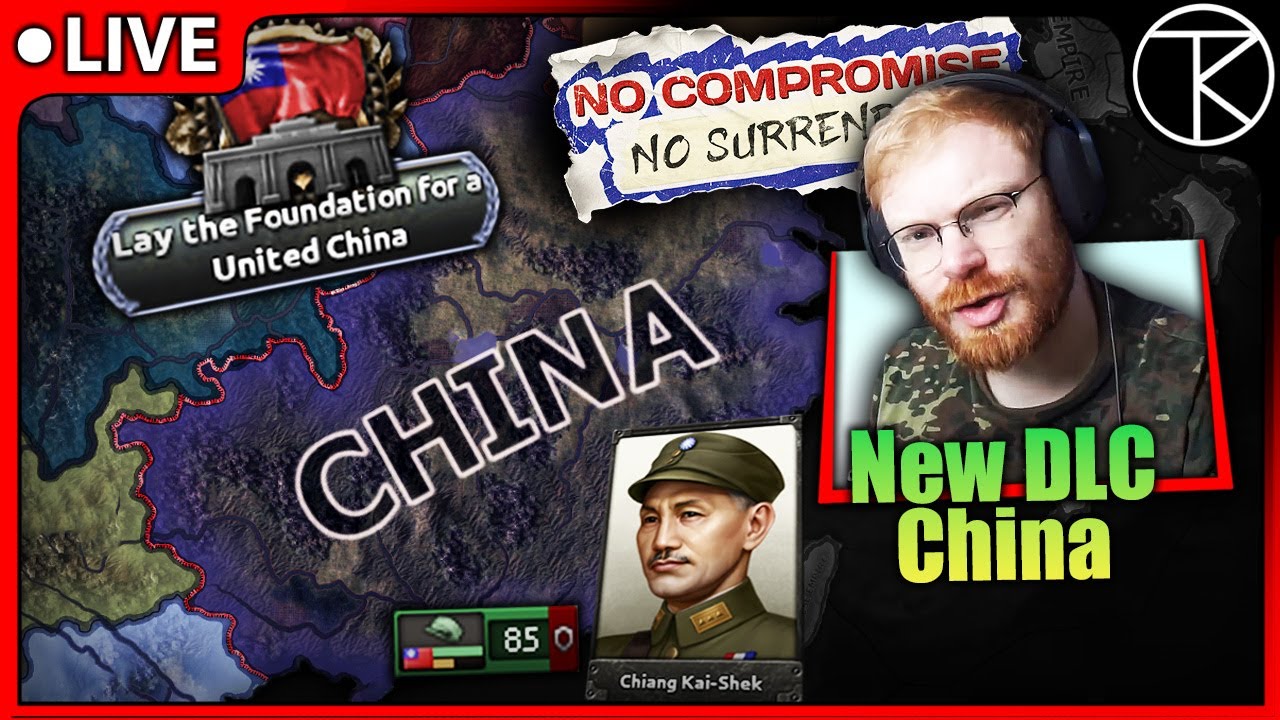 🔴LIVE — CHINA IN THE NEW HOI4 DLC - FIRST ACHIEVEMENT RUN BABY! - YouTube