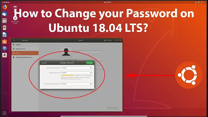 How to Change your Password on Ubuntu 18.04 LTS?