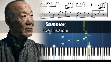 Joe Hisaishi - Summer - Piano Tutorial with Sheet Music
