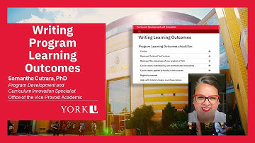 Writing Program Learning Outcomes: Video 3/6 Curriculum and Learning Outcome Support