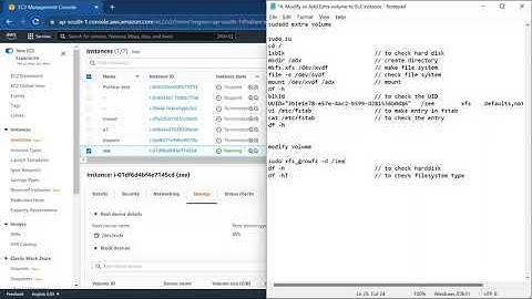 How to add/modify extra volume to Linux Ec2 Instance in AWS