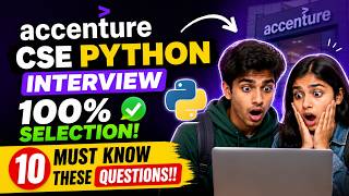 Selection 100%💀 | Python Interview Questions | Accenture Custom Software Engineer Assessment 2026