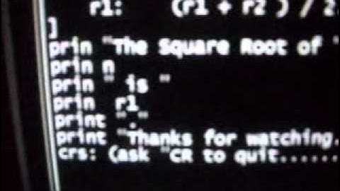 Rebol Program calculating square roots.