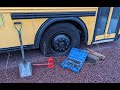 Tire self sufficiency - how to change a bus tire yourself, while out on the road.