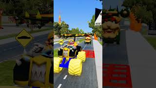 Can funny cars survive with these spikes? #beamng #beamngexperiments #shortvideo