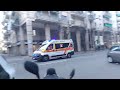 ambulanza pubblica assistenza Lerici in sirena per via veneto, la Spezia