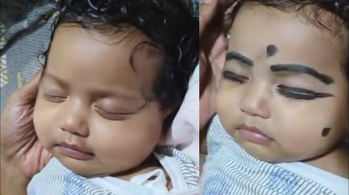 ഉറങ്ങിക്കിടക്കുന്ന കുഞ്ഞിപ്പെണ്ണ് അറിയാതെ അമ്മ കണ്ണെഴുതി സുന്ദരിയാക്കാ....😍