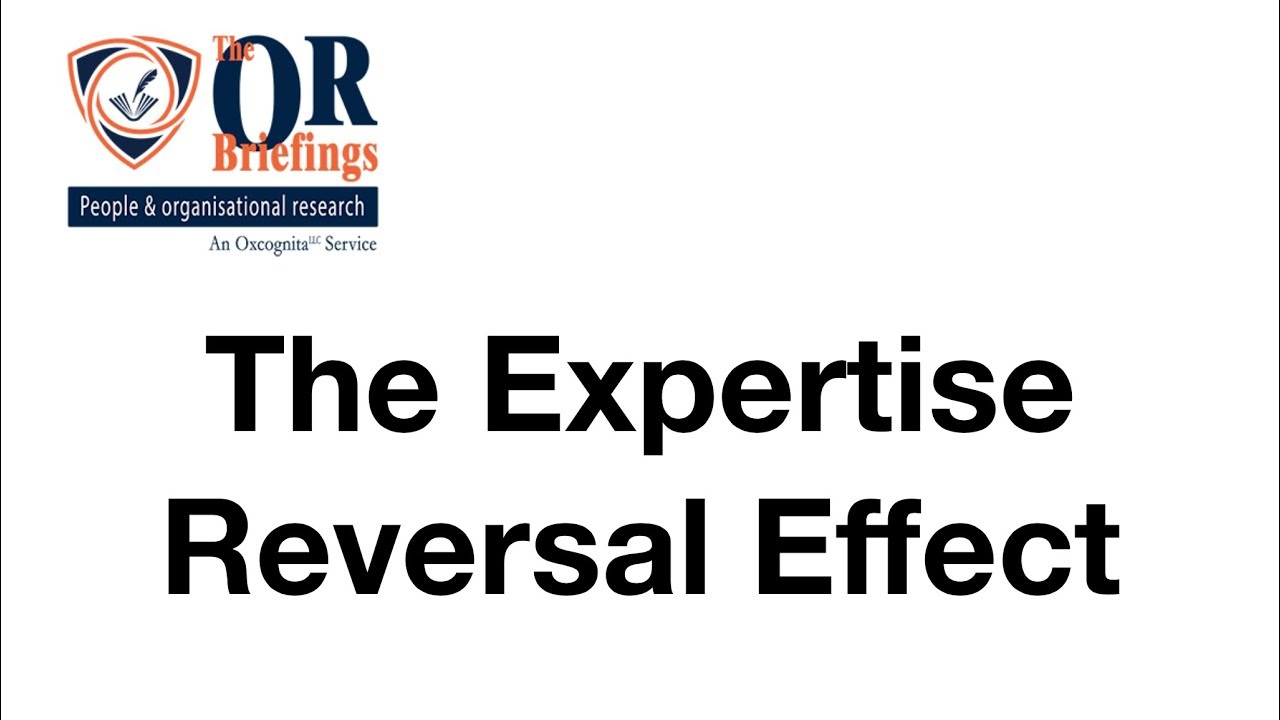 The expertise reversal effect - YouTube