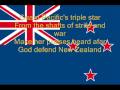 Hymne national de nouvelle zlande version anglaise