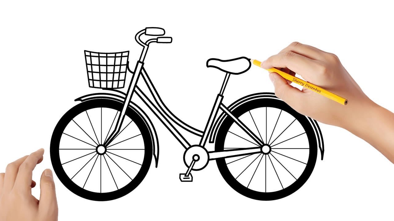 Como Desenhar uma Bicicleta. Hoje você aprenderá como desenhar uma