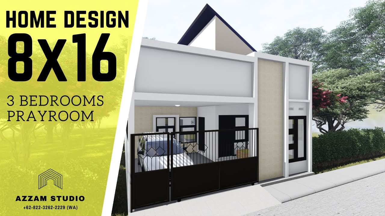 DESAIN RUMAH  MINIMALIS 8X16 BANGUN  RUMAH  MODAL 200 JUTA  