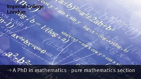 A PhD in mathematics - pure mathematics section