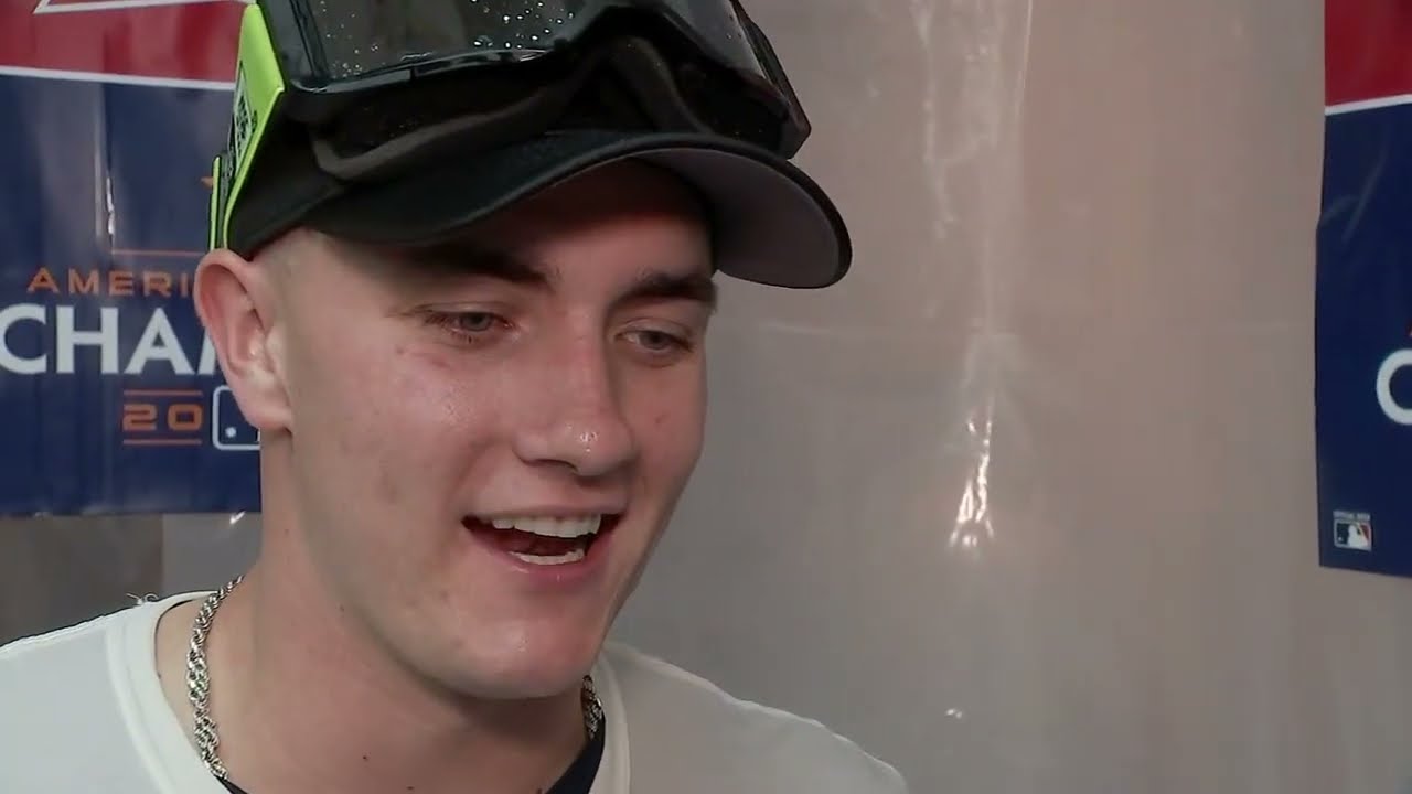 Hunter Brown says celebrating ALCS win as a rookie is a dream come true