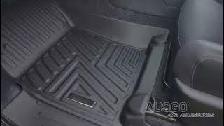 AUSGO TPE Floor Mats for Toyota Hilux Dual Cab 2015-Onwards Door Sill Covered Car Mats