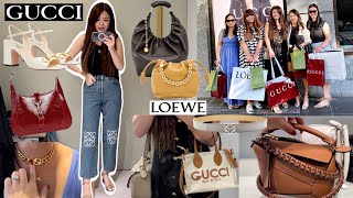 SHOPPING SPREE AT GUCCI & LOEWE WITH MY BESTIES | Luxury Shopping Vlog 2024