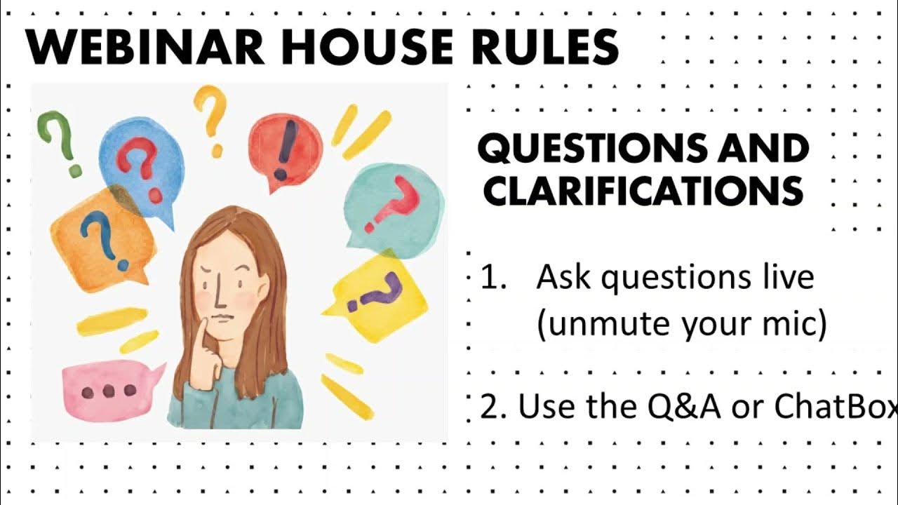 Online Learning Zoom inar House Rules YouTube