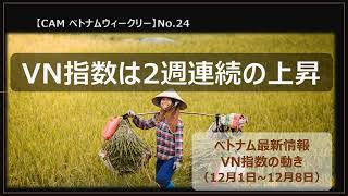 【CAM ベトナム ウィークリー】No.24 VN指数の動き（12月1日～8日）