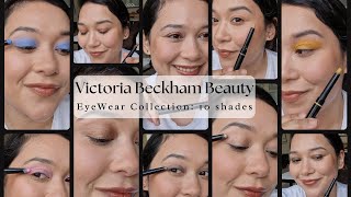 10 Victoria Beckham Beauty EyeWear Swatch & Demo | NEW shades Cornflower, Shroom & Ballet | Skincare