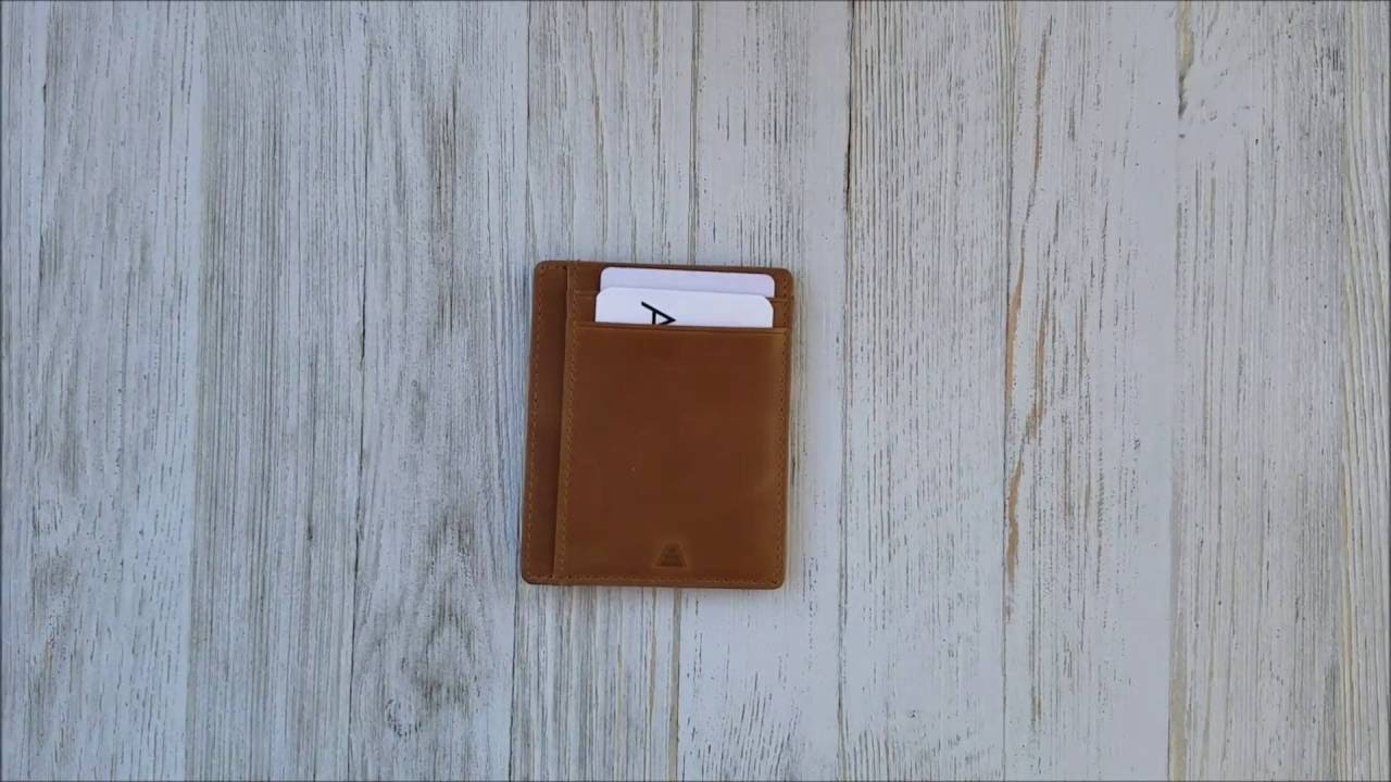 Andar Leather Slim Wallet, Minimalist Front Pocket RFID Blocking Card  Holder Made of Full Grain Leather - The Scout (Blush)