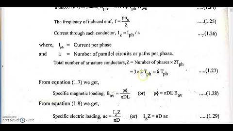 Main Dimension and Choice of Specific Loadings of Synchronous Machines