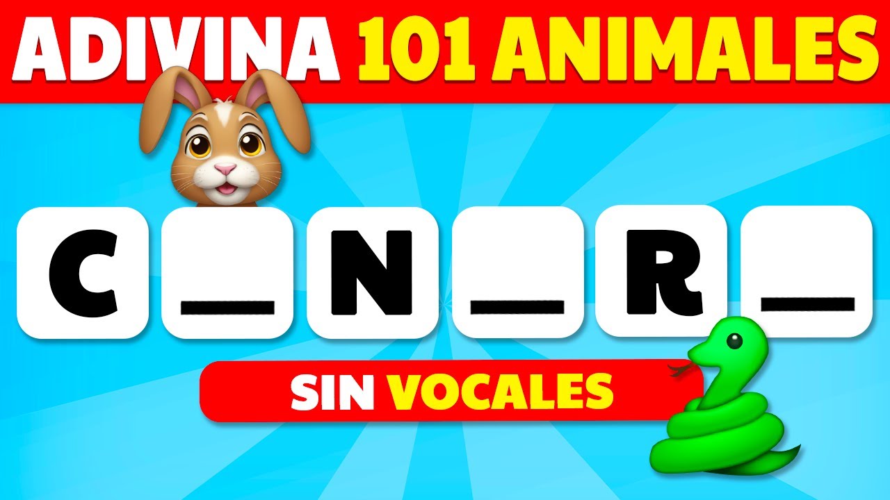 Adivina 101 ANIMALES🐬🦁¿Cuántos Animales Reconoces? 🤨