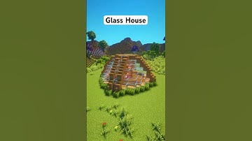 Minecraft Glass House #minecraft #tutorial #building  #starterbuild #shorts #glasshouse