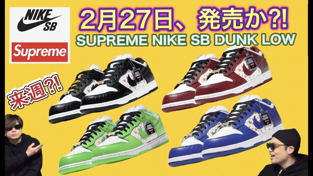 Released on February 27th?! Supreme x Nike SB Dunk Low DH3228-100 