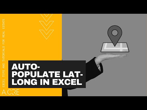 Auto Populate Latitude and Longitude Function in Excel (NEW VERSION)