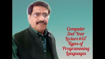 Computer 2nd Year Lecture # 37 Computer Language by Prof. Kashif Abbas