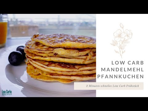 2 Minuten schnelles Low Carb Frühstück Pfannkuchen aus Mandelmehl - LowCarbsRezepte.de