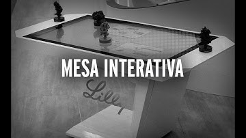 Mesa com reconhecimento de objetos na tela interativa - Lilly