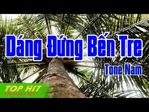 Karaoke Dáng Đứng Bến Tre - Dáng Đứng Bến Tre Karaoke Tone Nam Nhạc Sống | TOP HIT KARAOKE